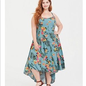 Torrid tropical high low maxi dress